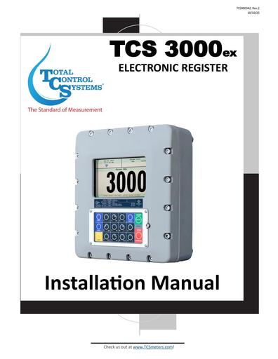 TCS 3000 EX Installation Manual